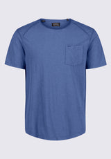 Buffalo David Bitton Kamizo Men's Pocket T-shirt in Whale Blue - BM24346 Color 