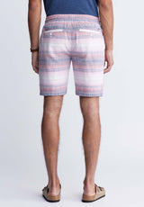 Buffalo David Bitton Hoggers Men's Striped Shorts in Mineral Red - BM24349A Color MINERAL RED