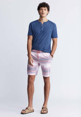 Buffalo David Bitton Hoggers Men's Striped Shorts in Mineral Red - BM24349A Color MINERAL RED