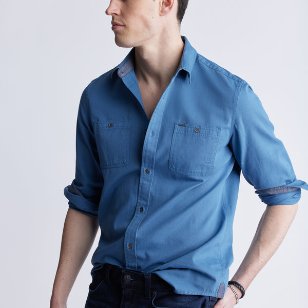   Jeans / 長袖シャツ/XL/コットン/BLU/無地/J325558 BM24403-435-