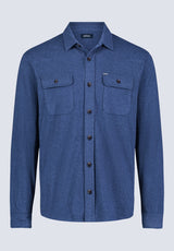 Sigge Men's Long-Sleeve Blanket Shirt with Chest Pockets, Mirage Blue - BM24460