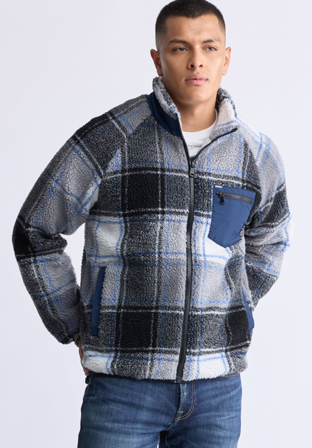 Jaik Men's Sherpa Bomber Jacket, Midnight Blue – Buffalo Jeans