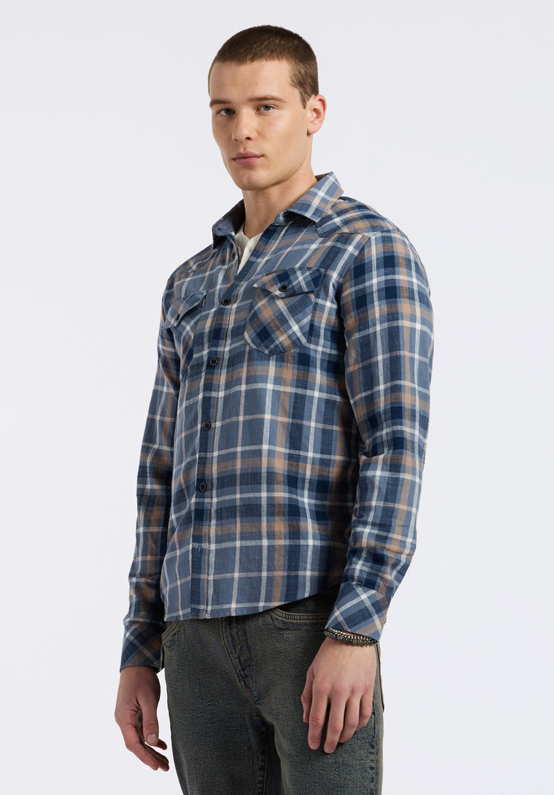 mens plaid dress shirts long sleeve Calder Button Down Holiday Luxury Tartan Shirt Patrick James Two chest pockets with a snap closure add a bit of extra functionality to keep your essentials secure Kinglaman 3 Pack Mens Flannel