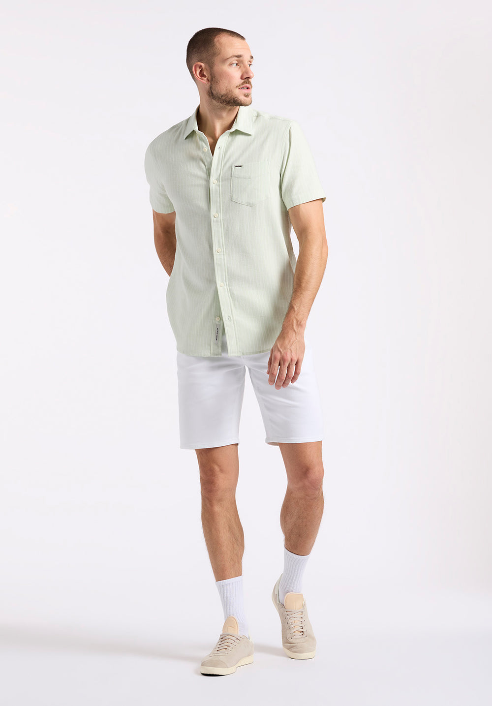 Sirilo Men's Short Sleeve Striped Shirt, Dusty Aqua – Buffalo Jeans