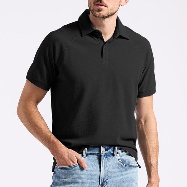 Kindell Men's Short-Sleeve Piqué Polo, Black – Buffalo Jeans