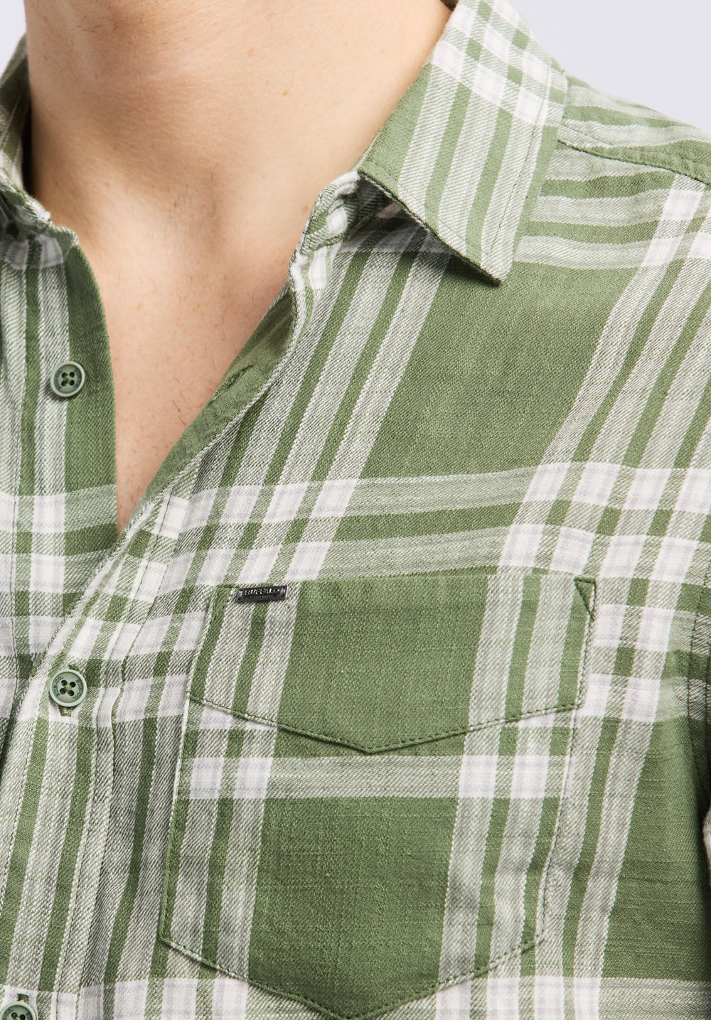 Saroz Men's Plaid Shirt, HEDGE GREEN – Buffalo Jeans