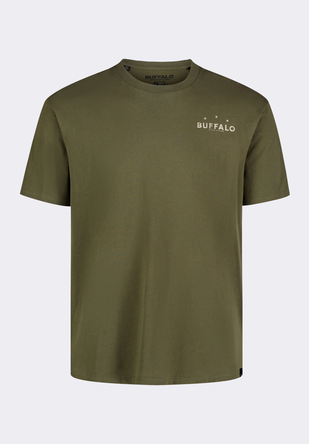 Toftlund Men's Graphic T-Shirt with Bull Skull Print, Fern