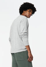 Kandid Men's Long-Sleeve Relaxed Henley Top color HEATHER GREY