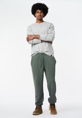 Kandid Men's Long-Sleeve Relaxed Henley Top color HEATHER GREY