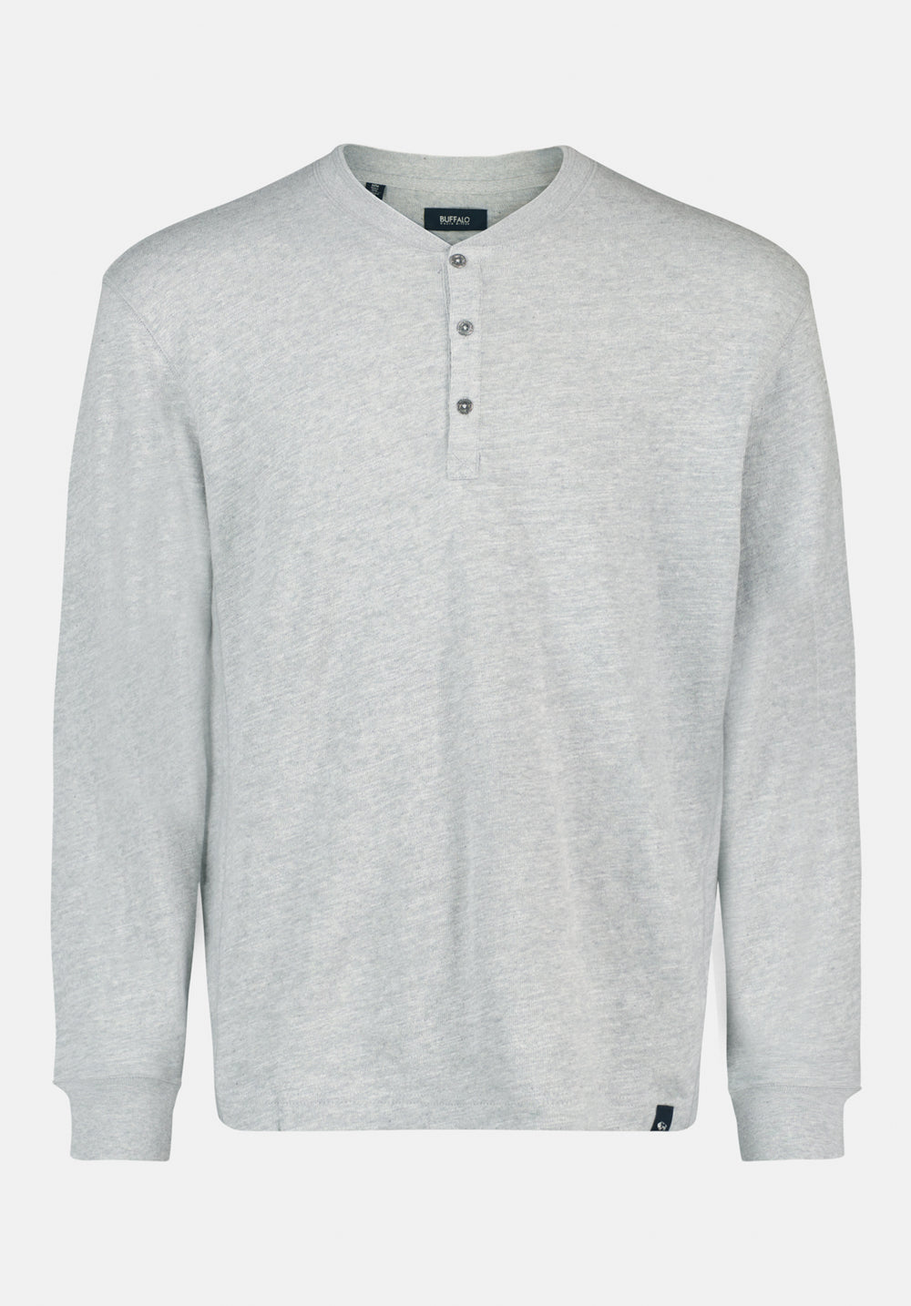 Chemise Homme Marks & Spencer Manches Longues Grise - Taille XL - Coupe Henley - Coton