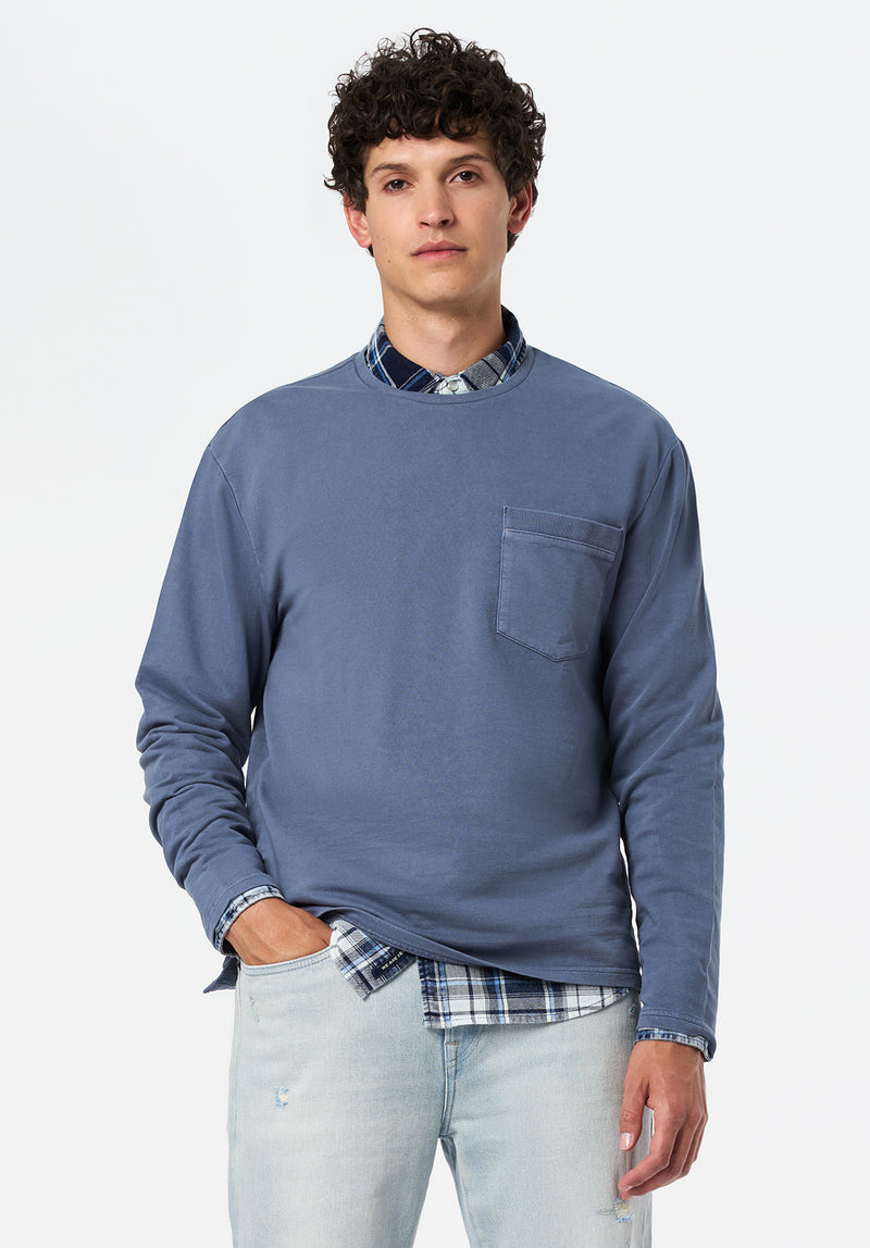 Kade Men's Long Sleeve Relaxed Pocket Top color MIRAGE