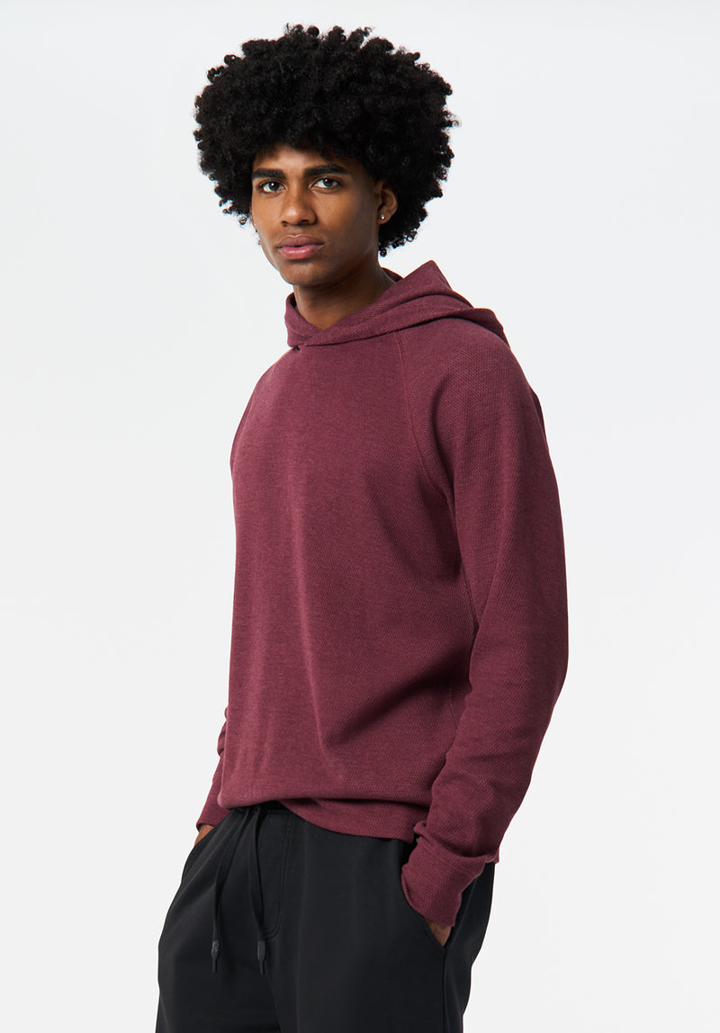 Kimber Men's Relaxed Hooded Top color MAROON BANNER