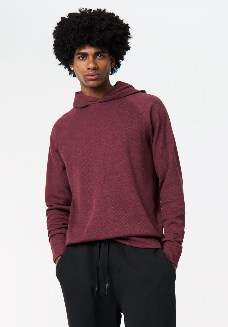Kimber Men's Relaxed Hooded Top color MAROON BANNER