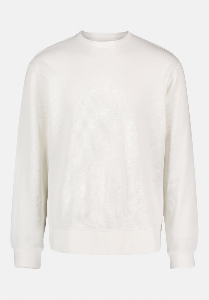 Kaya Men's Relaxed Crewneck Sweatshirt color MILK