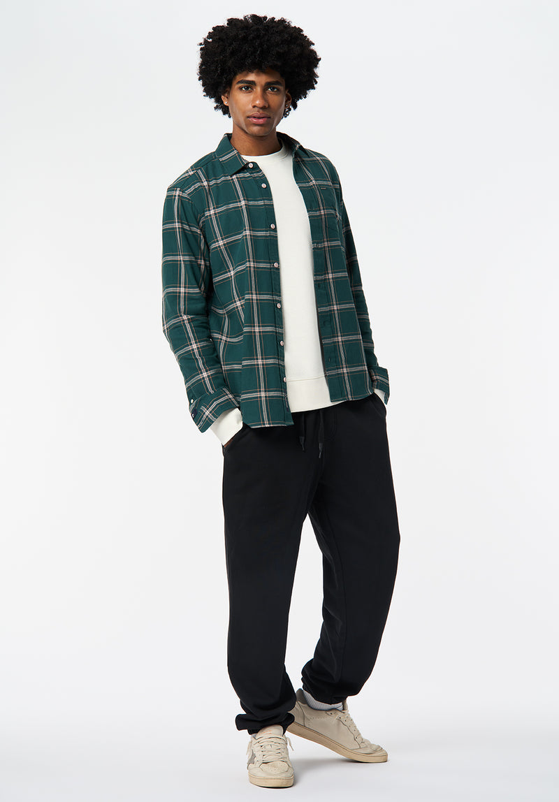 Sago Men's Long Sleeve Plaid Shirt, Deep Teal – Buffalo Jeans