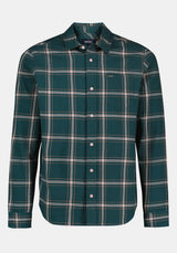 Sago Men’s Long-Sleeve Plaid Shirt color DEEP TEAL