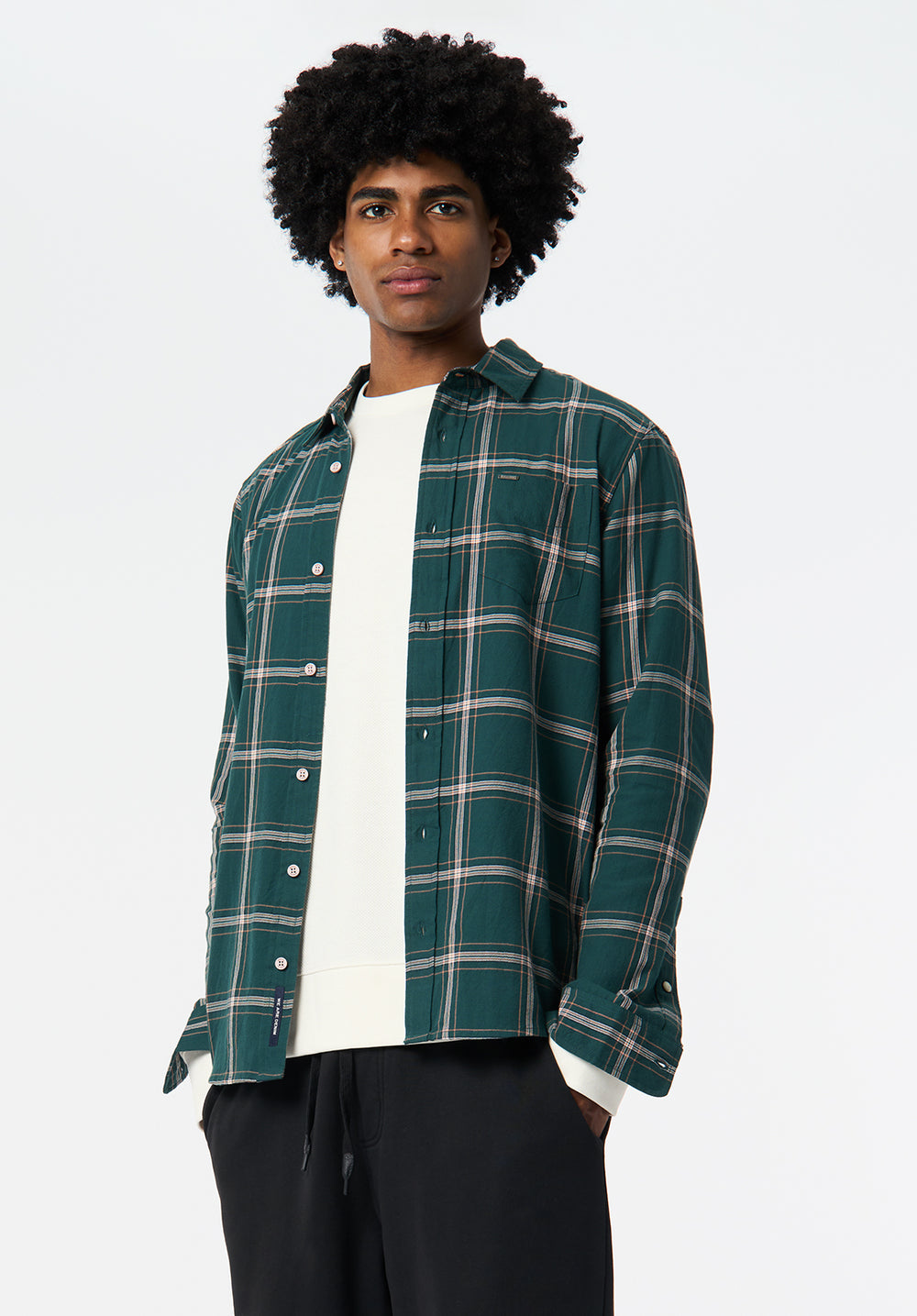Sago Men's Long Sleeve Plaid Shirt, Deep Teal – Buffalo Jeans