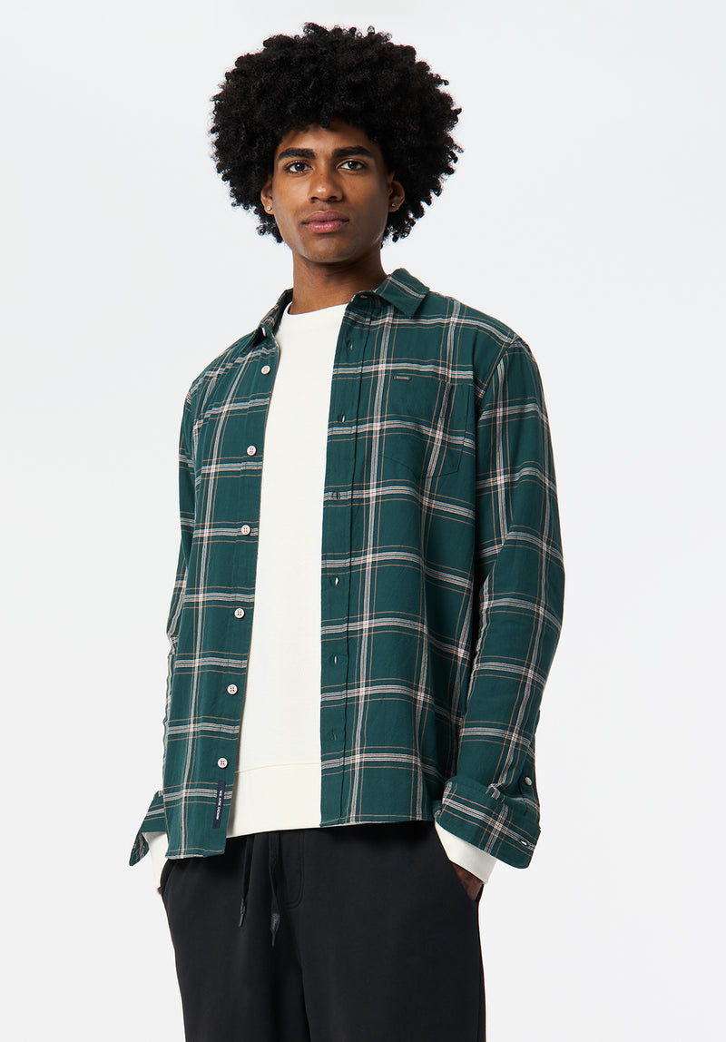 Sago Men's Long Sleeve Plaid Shirt, Deep Teal – Buffalo Jeans
