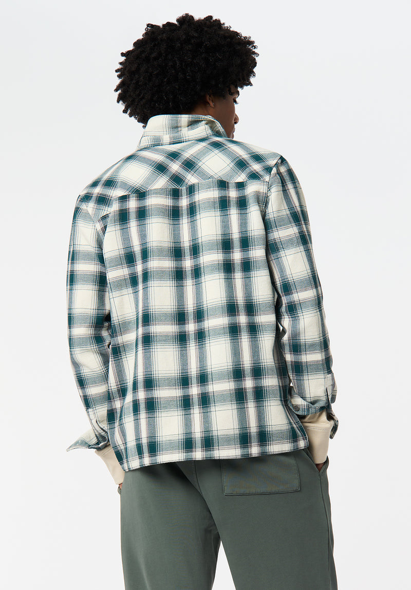 Sinclair Men's Long-Sleeve Plaid Shirt color DEEP TEAL