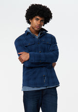 Samme Men's Long-Sleeve Plaid Blanket Shirt color MIDNIGHT BLUE