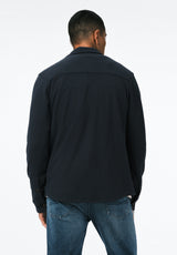 Samme Men's Long-Sleeve Plaid Blanket Shirt color MIDNIGHT BLUE