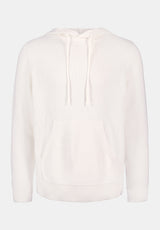 Wilbur Men's Knit Hoodie with Kangaroo Pocket color MILK