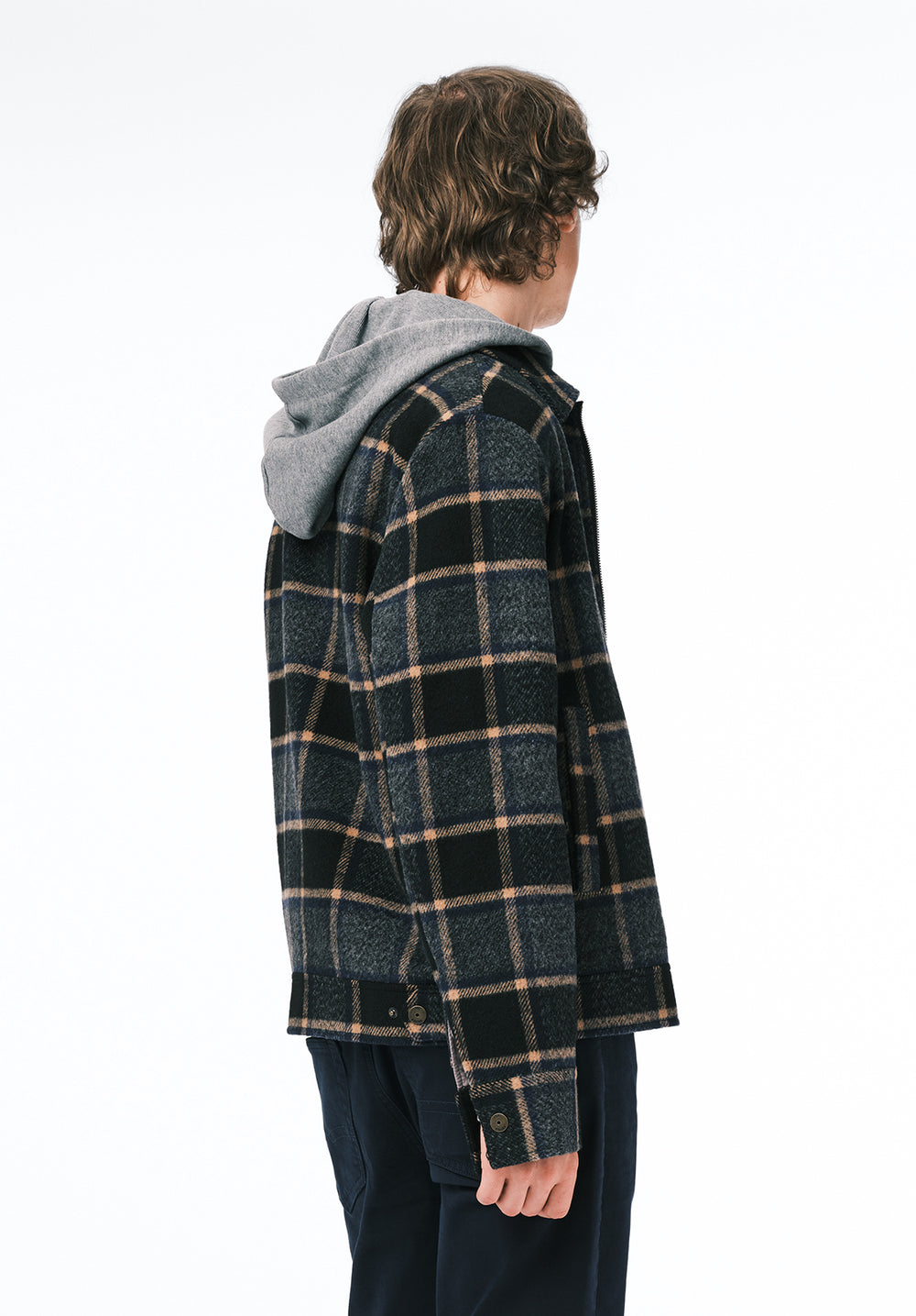 Jude Men's Boxy Plaid Jacket, CHARCOAL – Buffalo Jeans