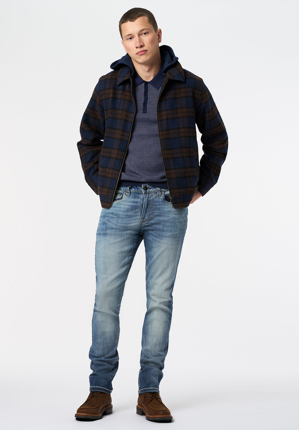 Jude Men's Boxy Plaid Jacket, Dune – Buffalo Jeans