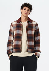 Julio Men's Boxy Plaid Jacket color TAN