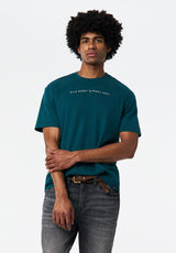 Tilden Men's Graphic T-Shirt with Buffalo and Rebel Soul Print color DEEP TEAL