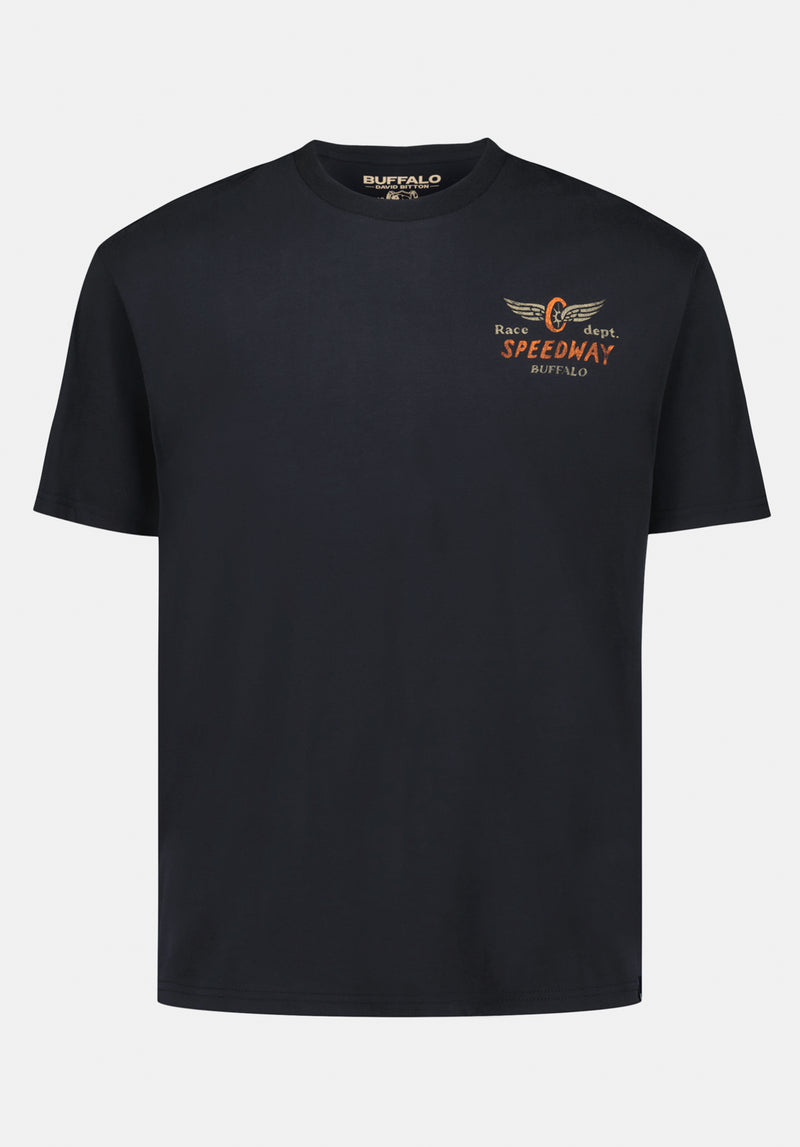 Thane Men's Speedway Print Graphic Tee, Black – Buffalo Jeans