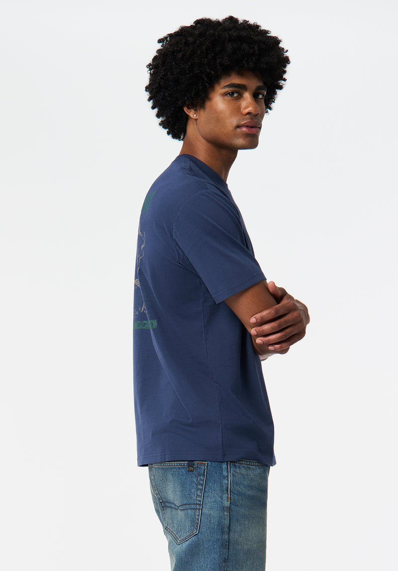 Tarek Men's Graphic T-Shirt with Smoke Snow Print color WHALE