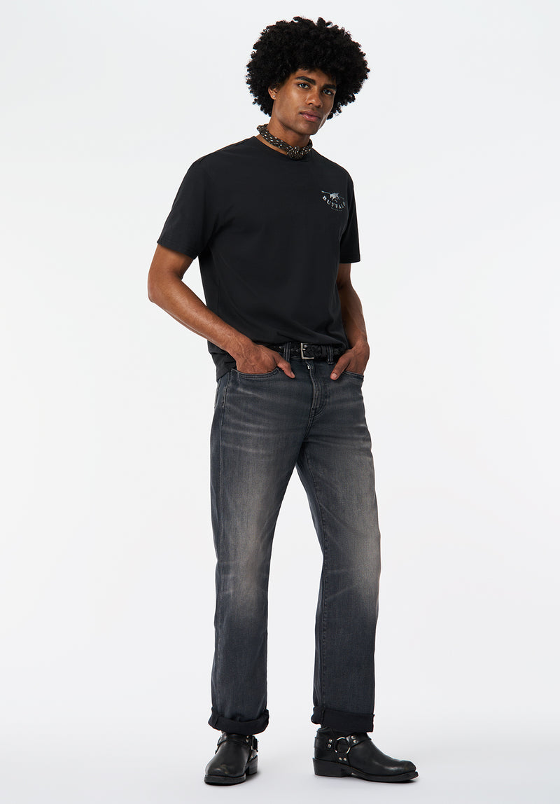 Talan Men's Graphic T-Shirt with Badlands Print color BLACK