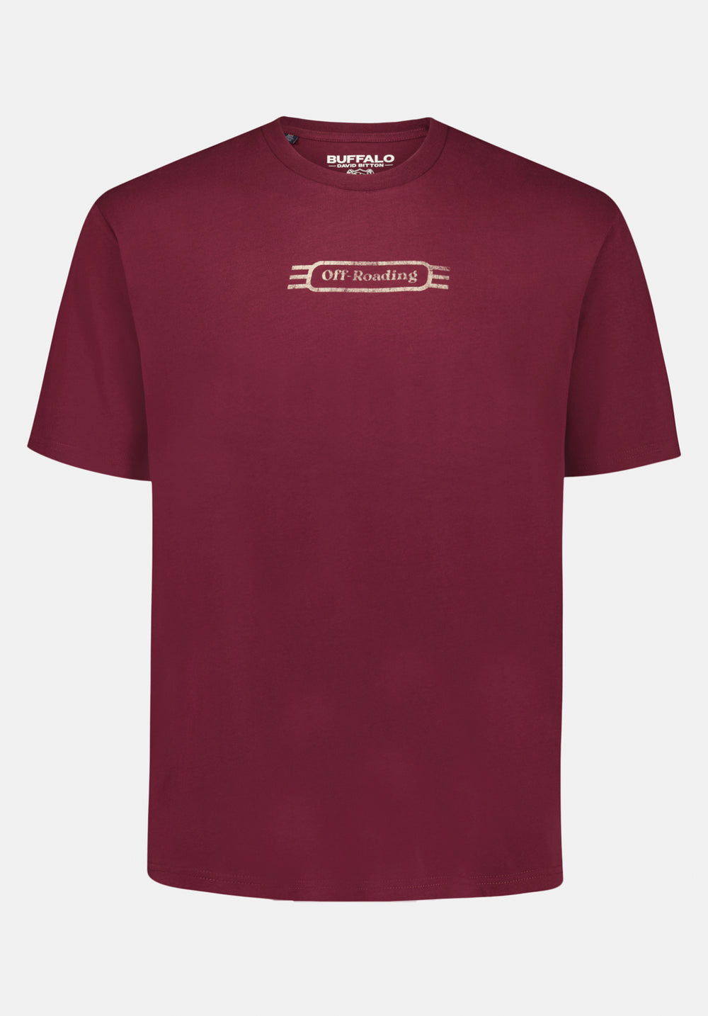 Tymon Men's Graphic T-Shirt with 4Wheels Print, MAROON