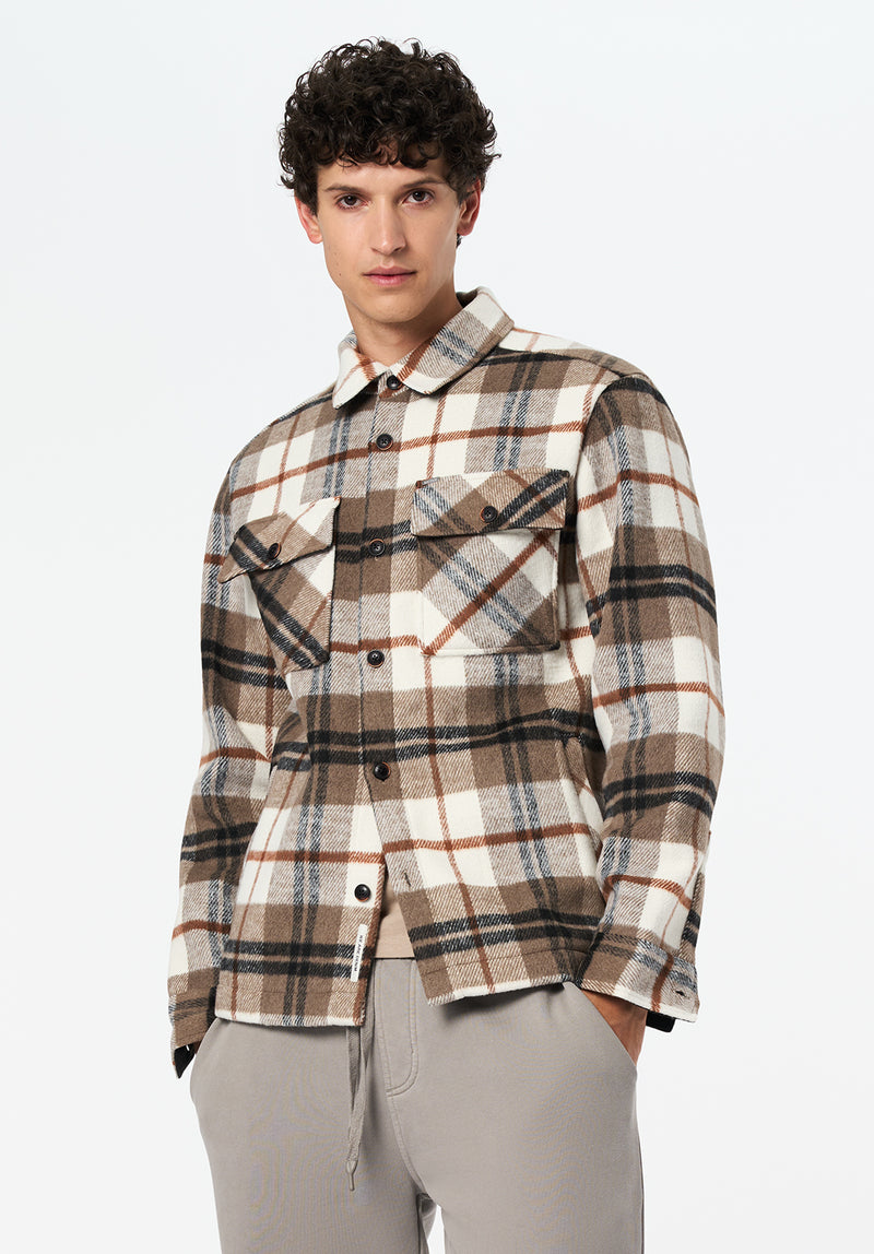 Jace Men's Plaid Shacket, Milk – Buffalo Jeans