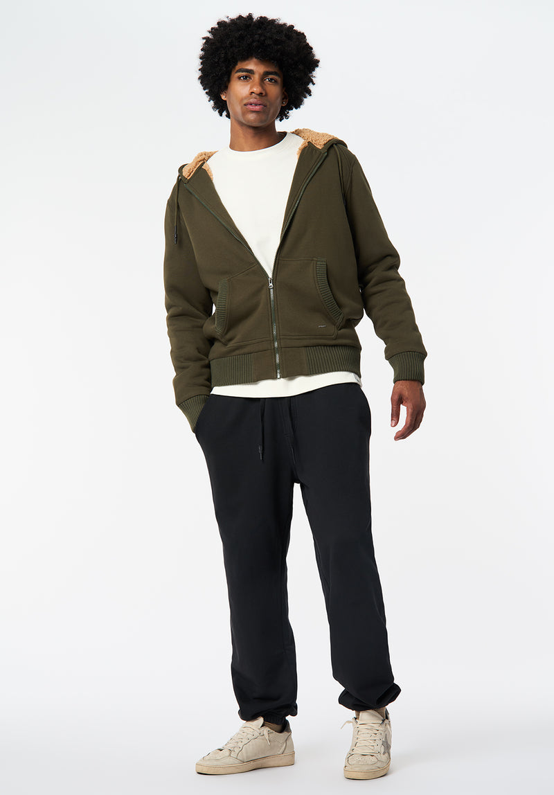 Fasox Men's Sherpa Lined Full-Zip Hoodie, Fern – Buffalo Jeans