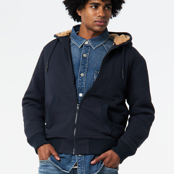 Fasox Sherpa Lined Full-Zip Hoodie – Buffalo Jeans