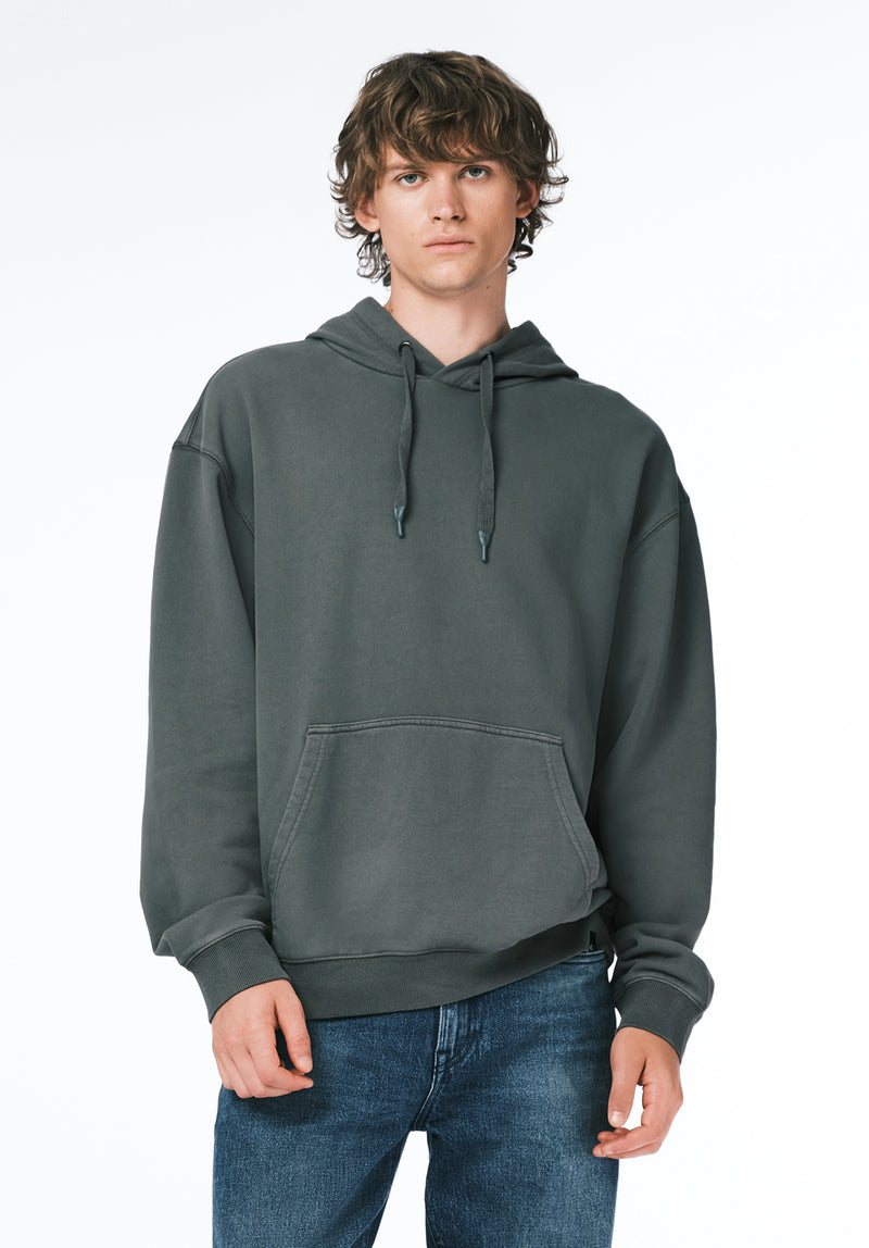 Finley Men's Relaxed Hooded Sweatshirt color DARK FOREST