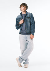 Famke Men's Relaxed Crewneck Sweatshirt color MIRAGE