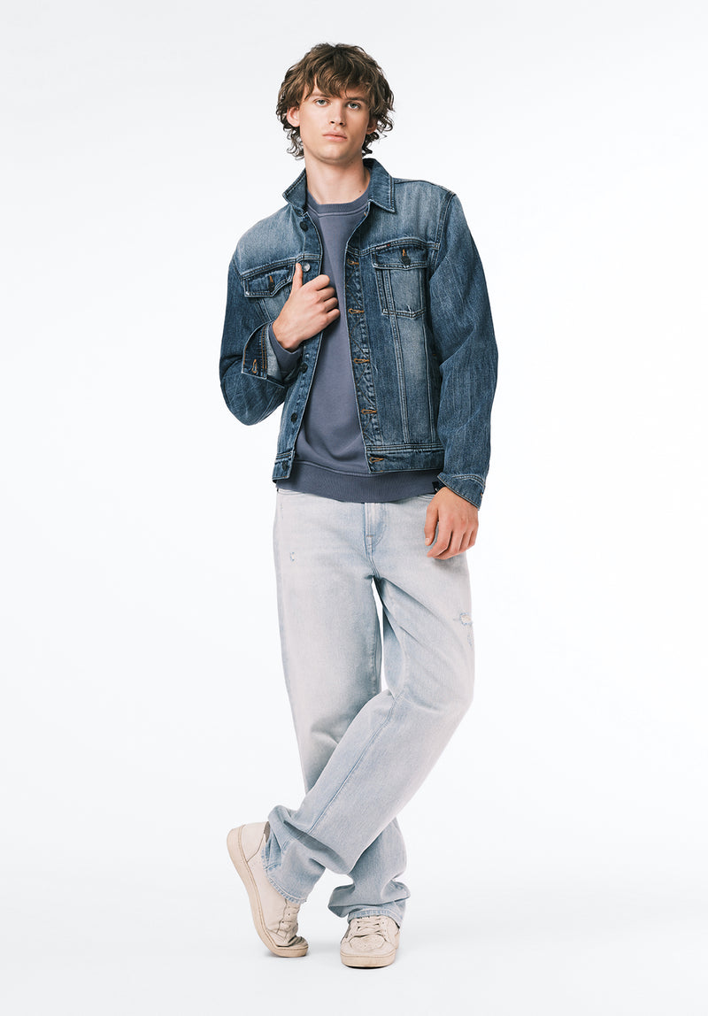 Famke Men's Relaxed Crewneck Sweatshirt color MIRAGE