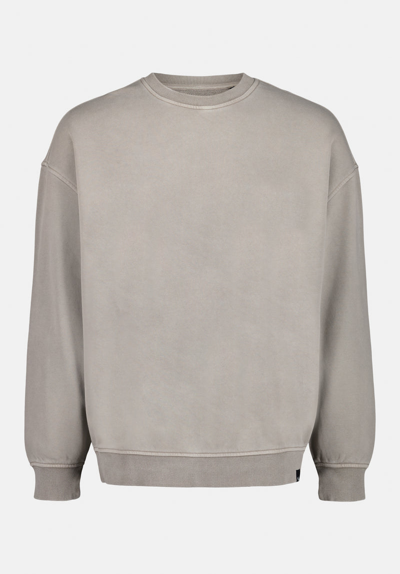 Famke Men's Relaxed Crewneck Sweatshirt color DRIFTWOOD