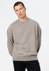 Famke Men's Relaxed Crewneck Sweatshirt color DRIFTWOOD