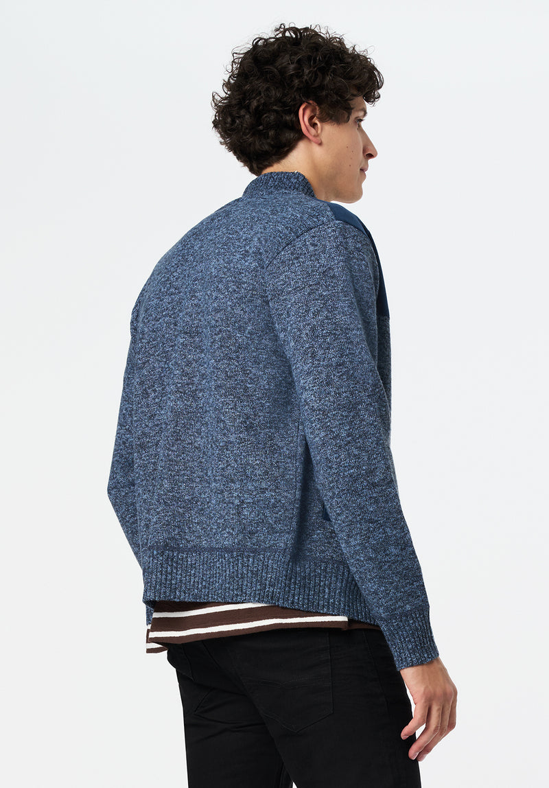 Wando Men's Relaxed Full-Zip Knit Jacket, WHALE – Buffalo Jeans