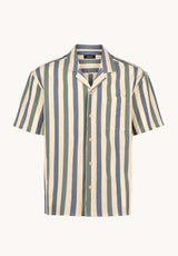 Buffalo Men Shirts White Woven Woven Short Sleeve Camp Collar Short Sleeve