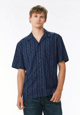 Sandro Men's Printed Short-Sleeve Camp Shirt, Whale - BM24768