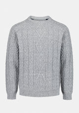 Walder Men's Relaxed Cable Knit Sweater color CHARLIE