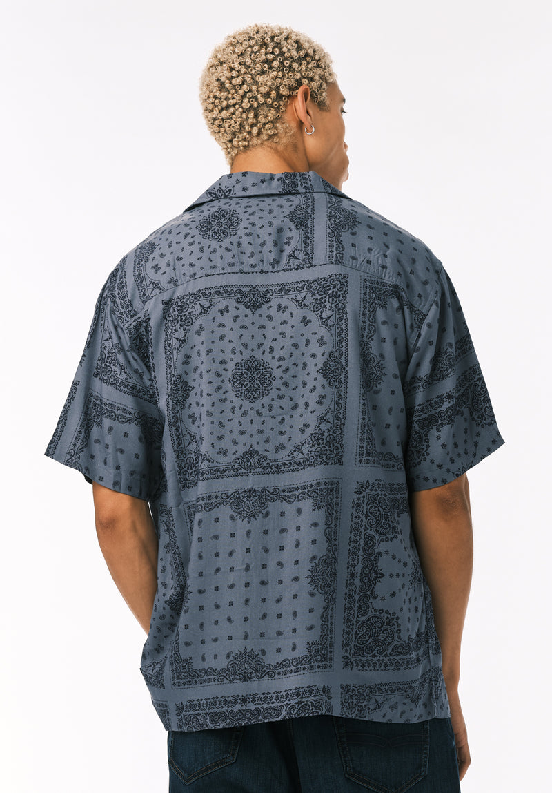 Sandro Men's Short Sleeve Printed Camp Shirt, Mirage – Buffalo Jeans