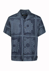 Buffalo David Bitton Sandro Men’s Printed Short Sleeve Camp Shirt COLOR Mirage 