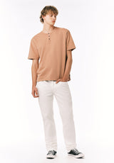 Buffalo David Bitton Kandor Men’s Short Sleeve Henley COLOR Roebuck 
