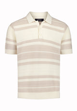 Buffalo David Bitton Wildero Men's Short Sleeve Sweater Polo COLOR Moonbeam 